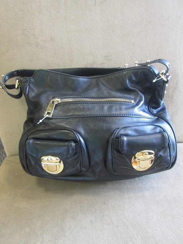 Marc Jacobs black leather shoulder bag