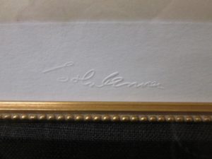 Embossed signature